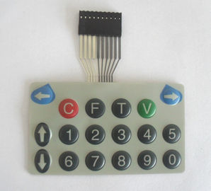 Interruptor de membrana tátil impermeável, teclado da membrana da matriz do botão de Embrossed
