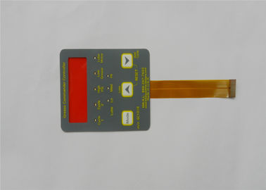 Teclado tátil do interruptor de membrana do estoque da tecla do diodo emissor de luz com a janela lustrosa do LCD