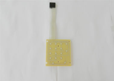 Interruptor de membrana flexível da abóbada tátil do metal, botão gravado da folha de prova