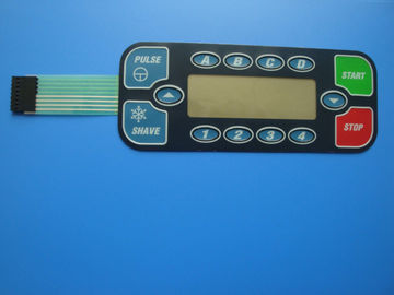 Painel do interruptor de membrana da abóbada do metal e gráfico flexíveis Overlayer com janela conduzida