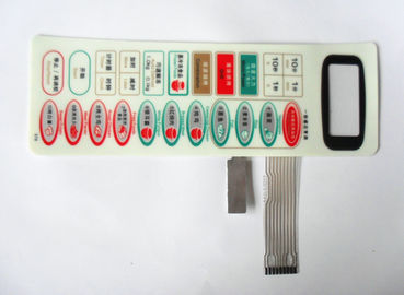 Interruptor de membrana impermeável autoadesivo do diodo emissor de luz, interruptor de tecla gravado poli