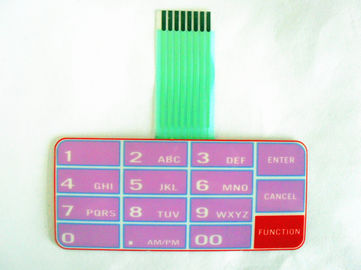 Painel impermeável feito sob encomenda do interruptor de membrana com o teclado da membrana da abóbada do metal 3M468