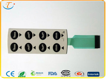 Flexível tátil do teclado do interruptor de membrana da abóbada do metal para o equipamento médico