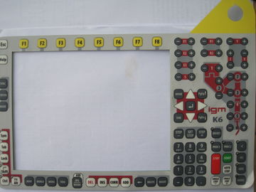 O interruptor de membrana feito-à-medida do teclado da borracha de silicone overlay com adesivo de 3M