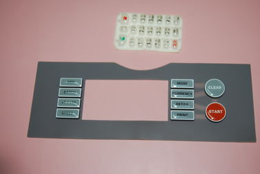 Interruptor de membrana personalizado da borracha de silicone com os 3m adesivos e a abóbada do metal