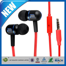 Em-Orelha vermelha 3.5mm auscultadores ou Ruído-Isolamento Earbuds estereofónico do fone de ouvido com microfone