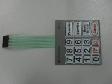 Painel Backlit membrana 10Ω do interruptor do diodo emissor de luz da tecla - 500Ω com adesivo de 3m