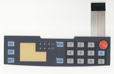 interruptor de membrana impermeável overlay membrana gravado adesivo da abóbada do metal de 3M