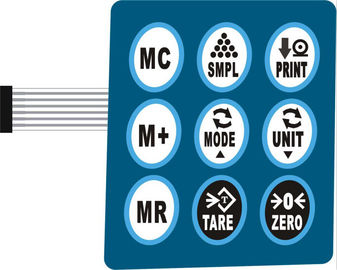 Teclados backlit diodo emissor de luz do interruptor de membrana da borracha de silicone para o condicionador de ar