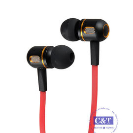 Em-Orelha vermelha 3.5mm auscultadores ou Ruído-Isolamento Earbuds estereofónico do fone de ouvido com microfone