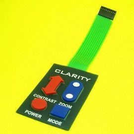 Teclado de borracha de gravação liso do interruptor do painel da membrana dos ícones retroiluminados com adesivo da parte traseira de 3M