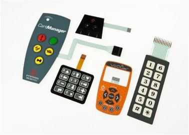 Painel liso do interruptor de membrana do protótipo feito sob encomenda com adesivo de 3M, 200HZ - 1500HZ